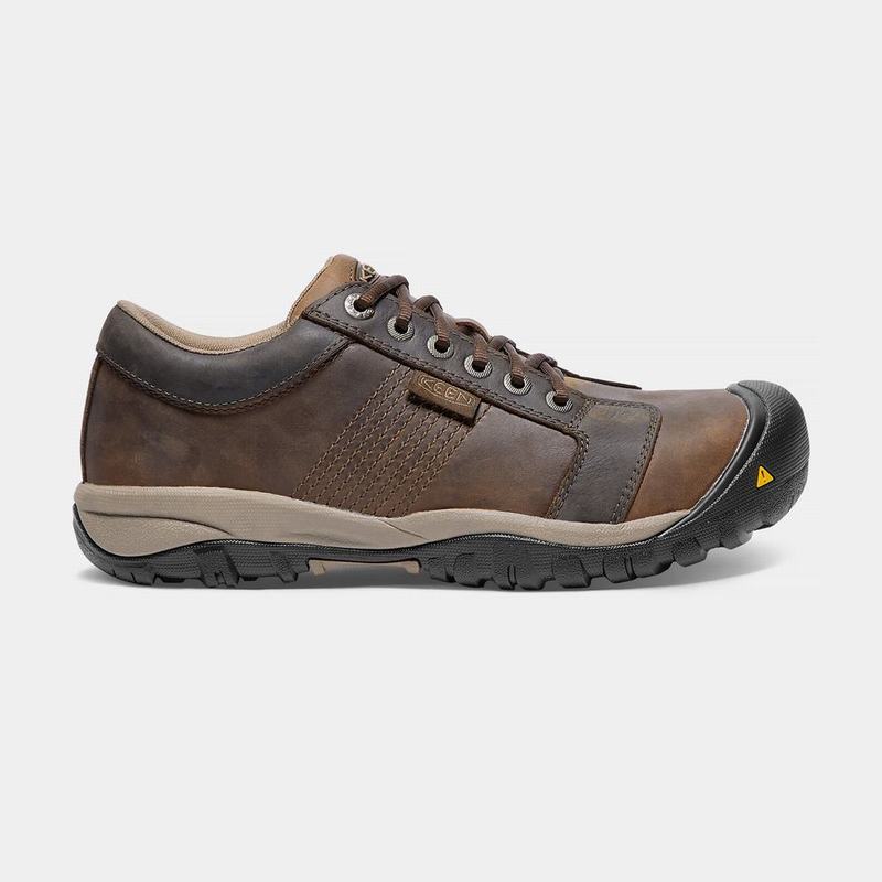 Keen La Conner Esd Aluminum Toe Mens Work Shoes Brown Sale (9581-QNGCE)